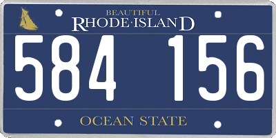 RI license plate 584156