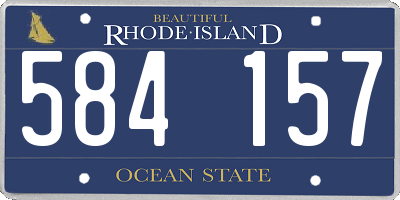RI license plate 584157