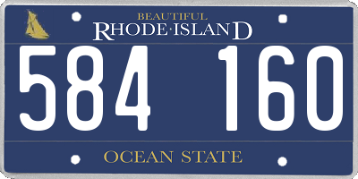 RI license plate 584160