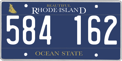 RI license plate 584162