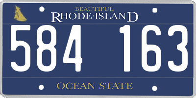 RI license plate 584163