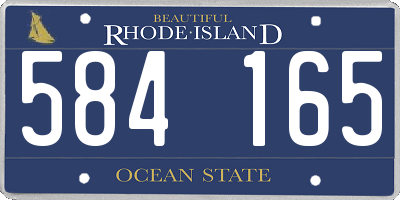 RI license plate 584165