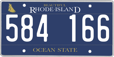 RI license plate 584166