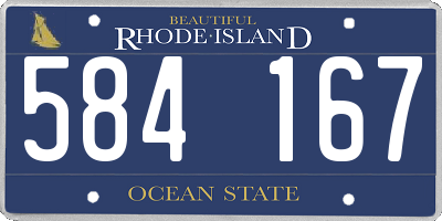 RI license plate 584167