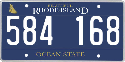 RI license plate 584168