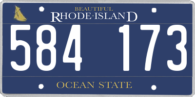 RI license plate 584173