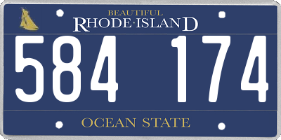 RI license plate 584174