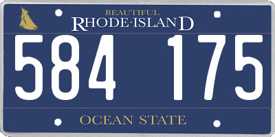RI license plate 584175