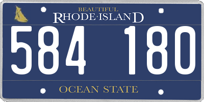 RI license plate 584180