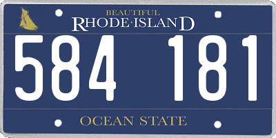 RI license plate 584181
