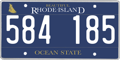 RI license plate 584185