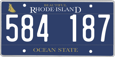 RI license plate 584187