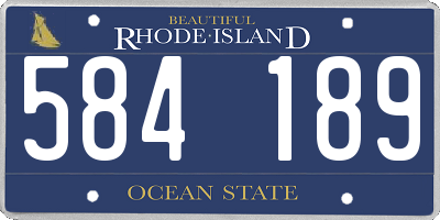 RI license plate 584189