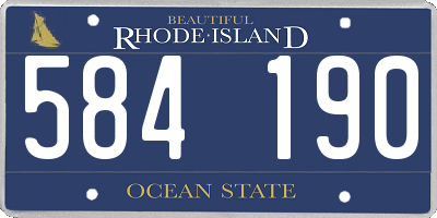 RI license plate 584190