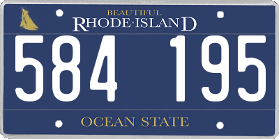 RI license plate 584195