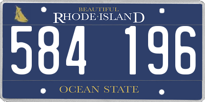 RI license plate 584196