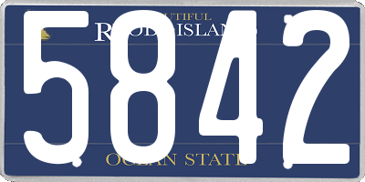 RI license plate 5842