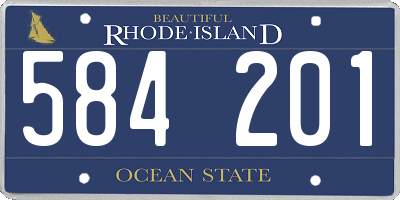 RI license plate 584201