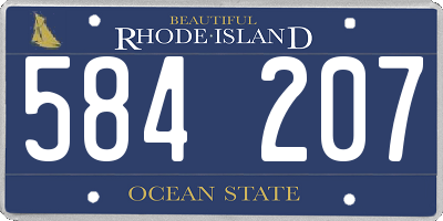 RI license plate 584207