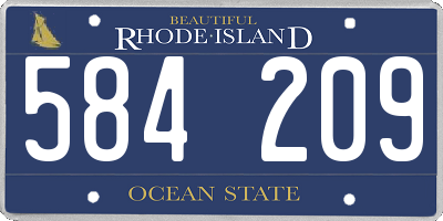 RI license plate 584209