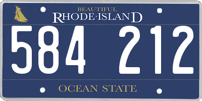 RI license plate 584212