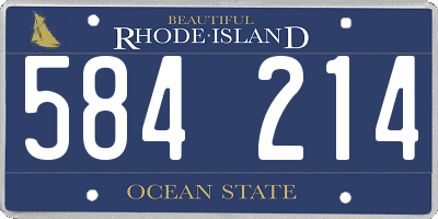 RI license plate 584214