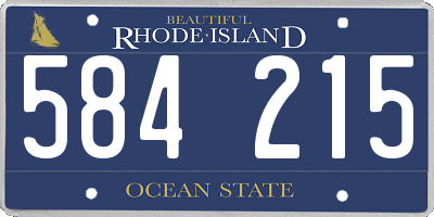 RI license plate 584215