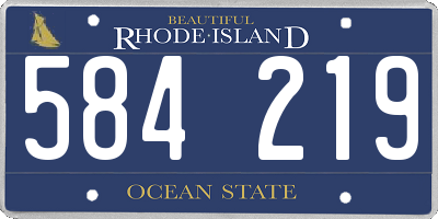RI license plate 584219
