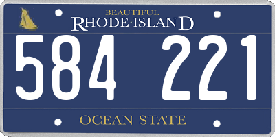 RI license plate 584221