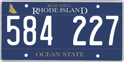 RI license plate 584227