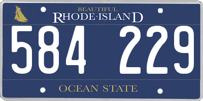 RI license plate 584229