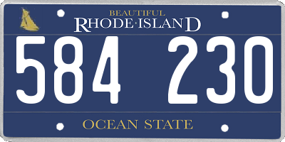 RI license plate 584230