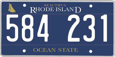 RI license plate 584231