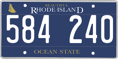 RI license plate 584240