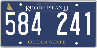 RI license plate 584241