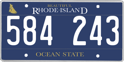 RI license plate 584243