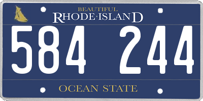 RI license plate 584244
