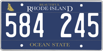 RI license plate 584245