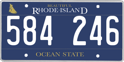 RI license plate 584246