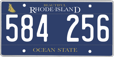 RI license plate 584256