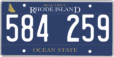 RI license plate 584259