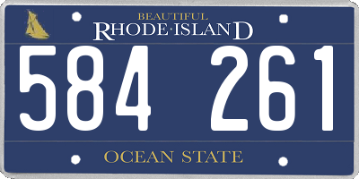 RI license plate 584261