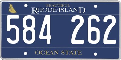 RI license plate 584262