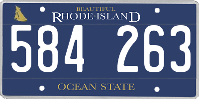 RI license plate 584263