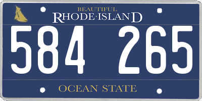 RI license plate 584265