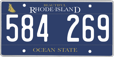 RI license plate 584269