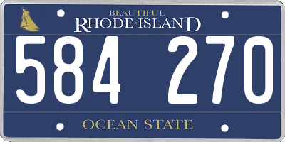 RI license plate 584270