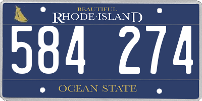RI license plate 584274