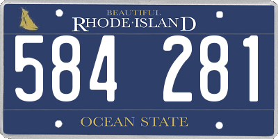 RI license plate 584281