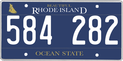 RI license plate 584282
